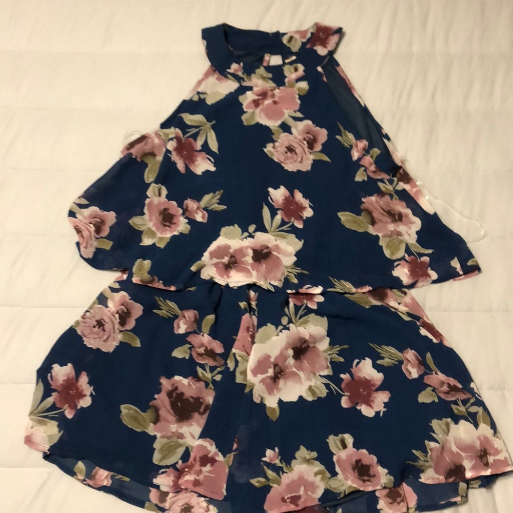 Blue floral romper. Size small. Altar’d State.